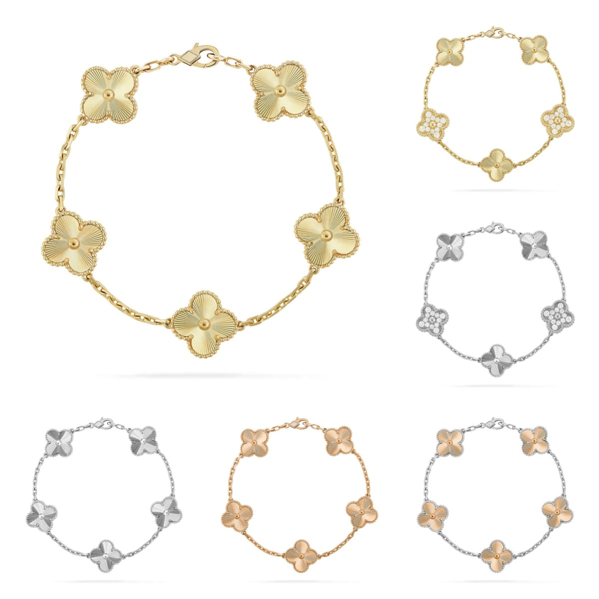 [Radiant Gem]New  CLOVER 5 MOTIF LASER BRACELET COLLECTION