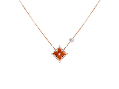 [Radiant Gem]¯STAR NECKLACE PINK GOLD 1 DIAMOND