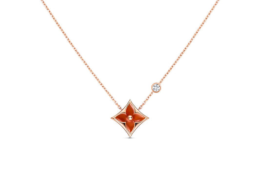 [Radiant Gem]¯STAR NECKLACE PINK GOLD 1 DIAMOND