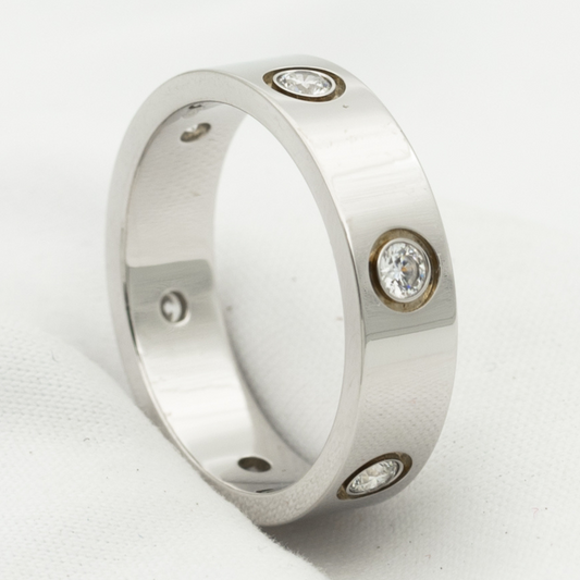 [Radiant Gem]¯LOVE RING 5.5MM 6 DIAMONDS SILVER