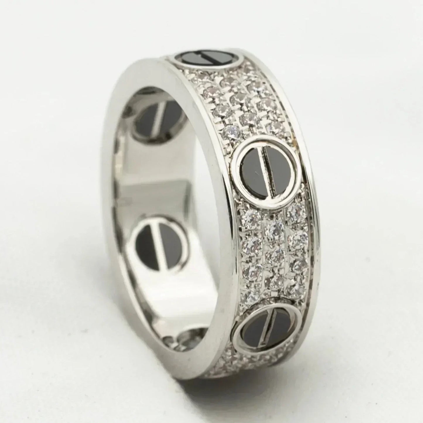 [Radiant Gem]¯LOVE RING 5.5MM DIAMONDS PAVED CERAMIC