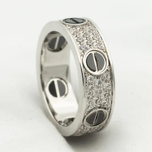 [Radiant Gem]¯LOVE RING 5.5MM DIAMONDS PAVED CERAMIC