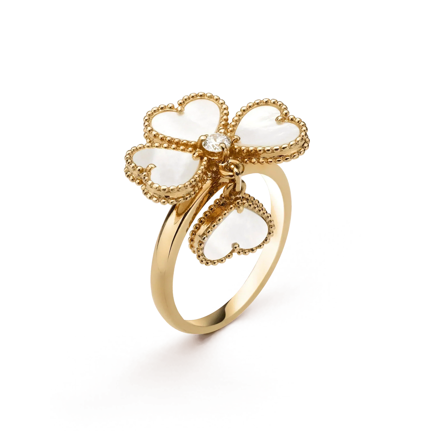 [Radiant Gem]¯SWEET CLOVER WHITE MOP RING