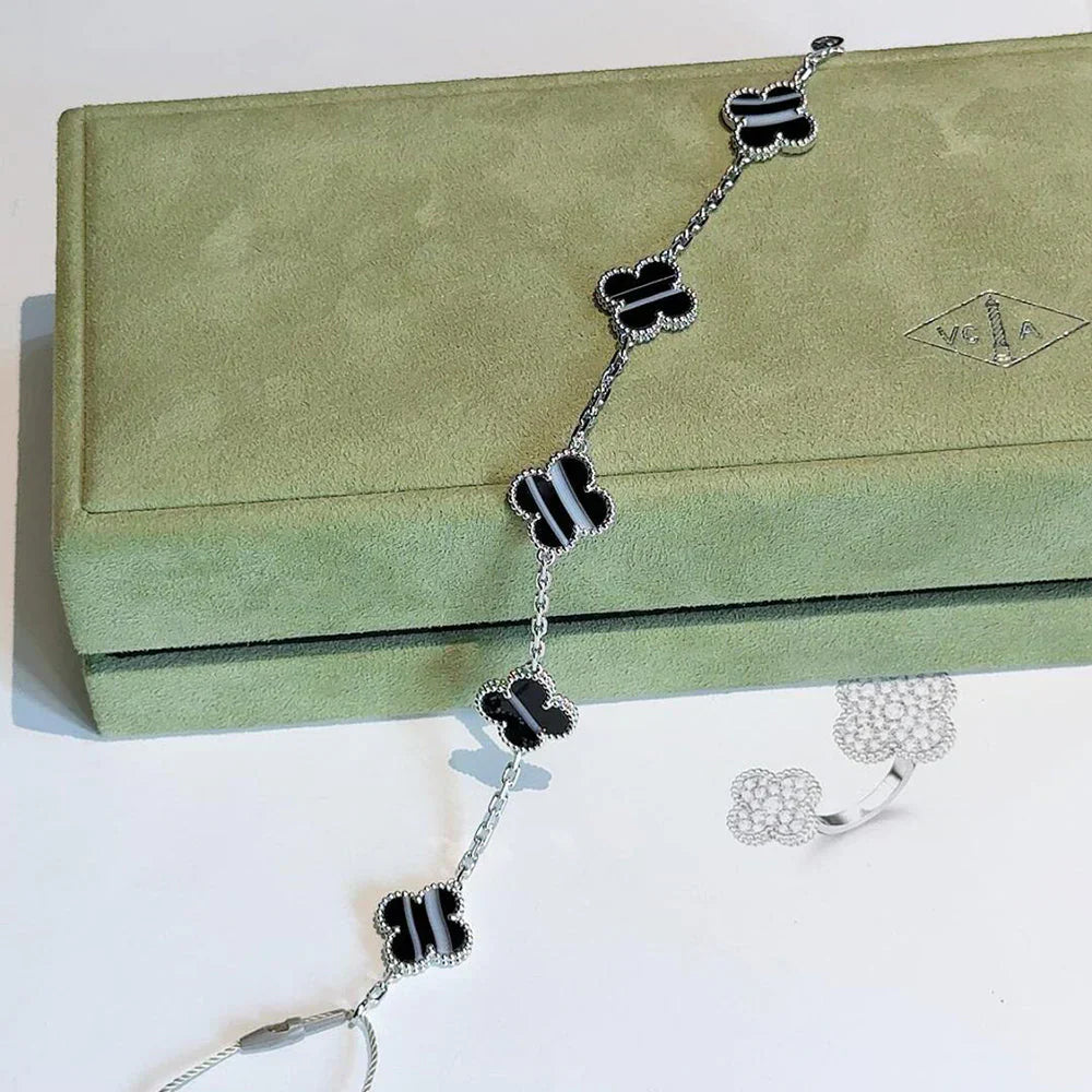 [Radiant Gem]New  CLOVER 5 MOTIF PULSAR STONE BRACELET COLLECTION