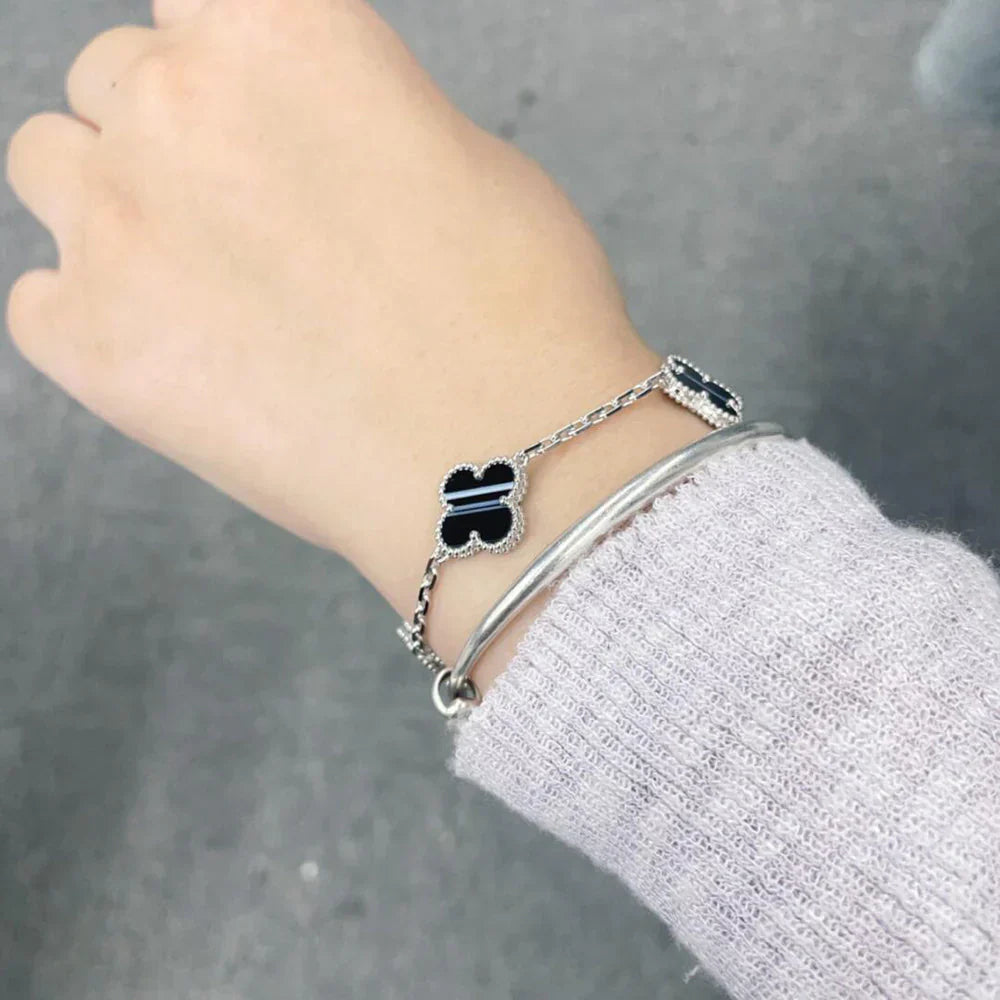 [Radiant Gem]New  CLOVER 5 MOTIF PULSAR STONE BRACELET COLLECTION
