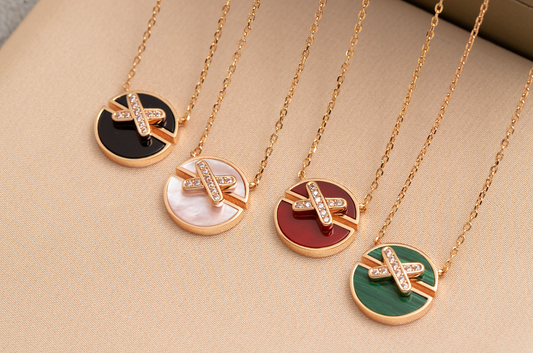 [Radiant Gem]¯JEUX DE PINK GOLD DIAMOND NECKLACE