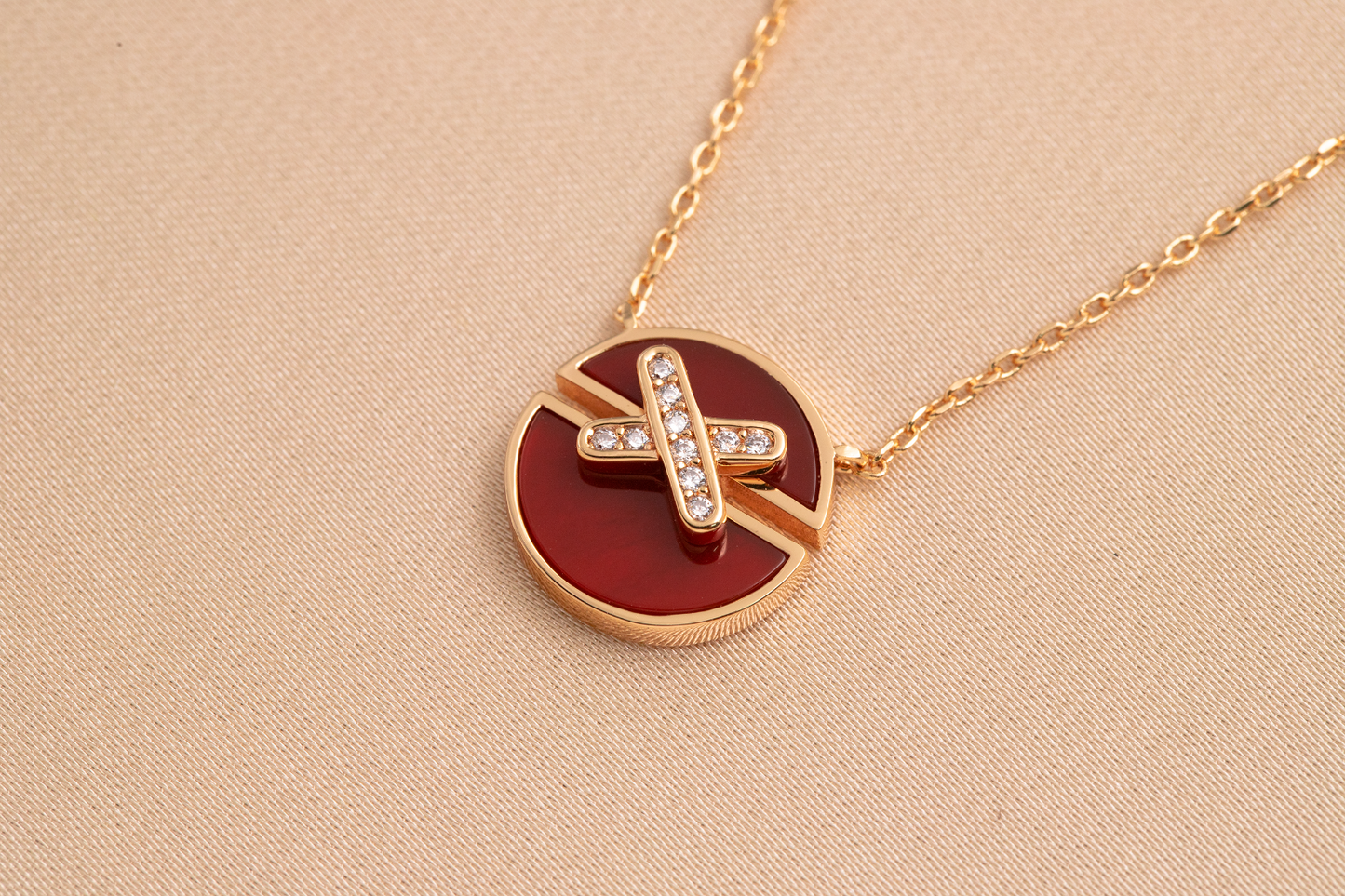 [Radiant Gem]¯JEUX DE PINK GOLD DIAMOND NECKLACE