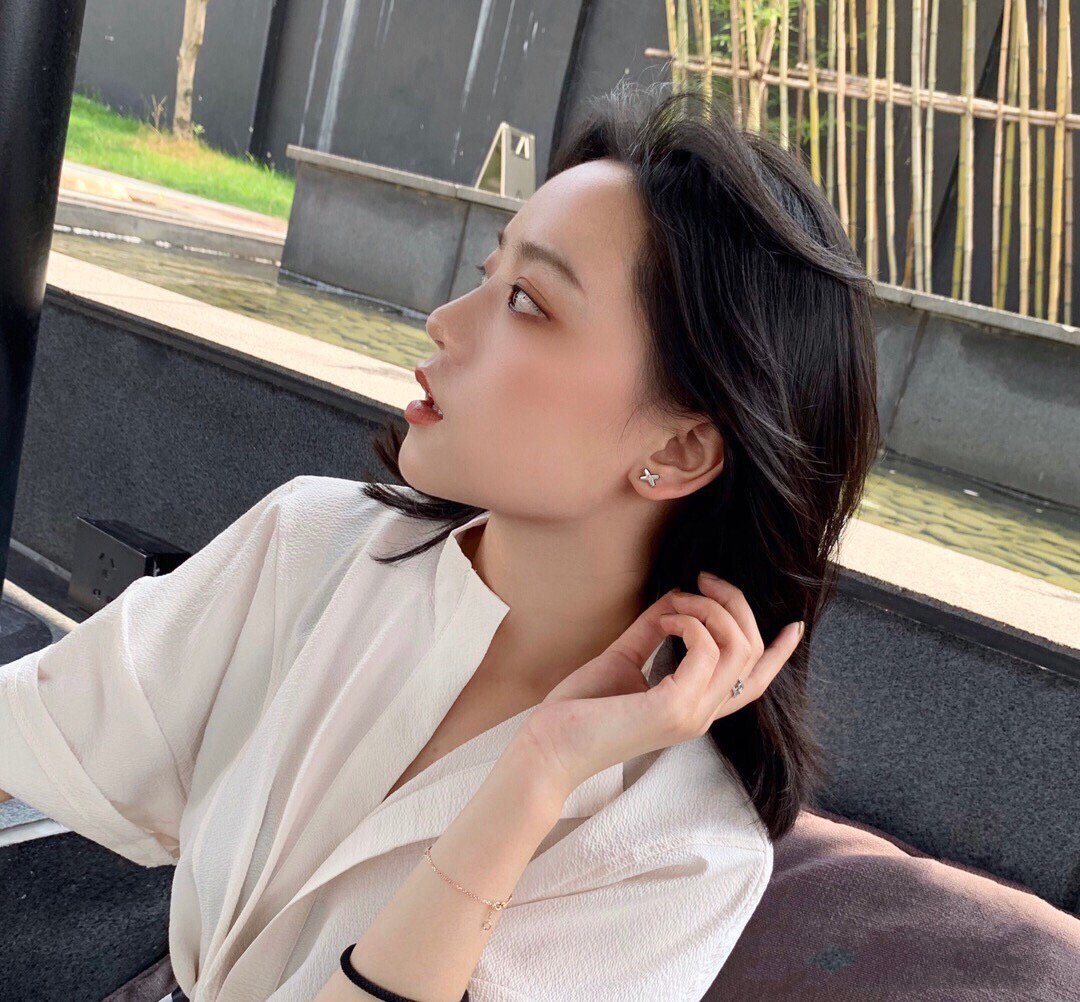 [Radiant Gem]¯JEUX DE WHITE MOP PINK GOLD DIAMOND EARRINGS