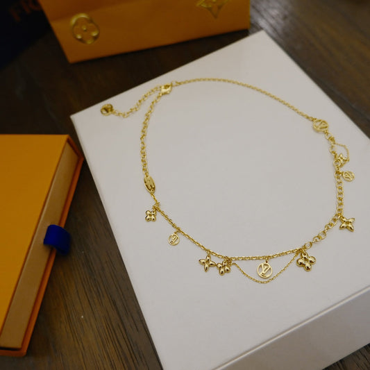 [Radiant Gem]¯BLOOMING SUPPLE NECKLACE BRASS