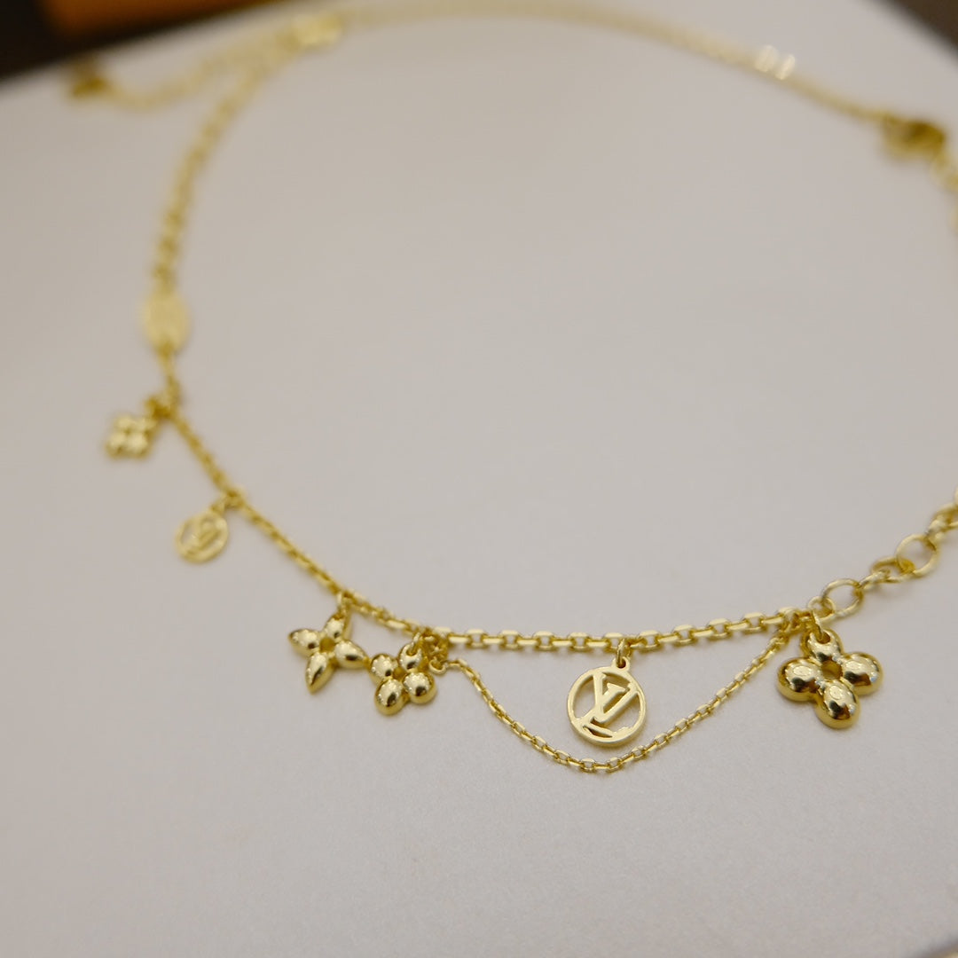 [Radiant Gem]¯BLOOMING SUPPLE NECKLACE BRASS