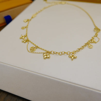 [Radiant Gem]¯BLOOMING SUPPLE NECKLACE BRASS