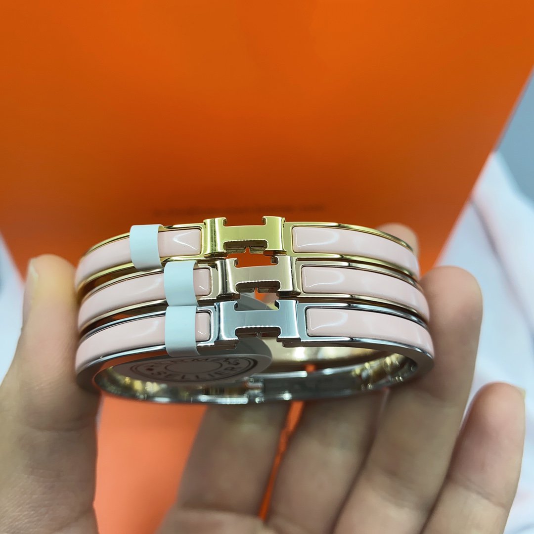 [Radiant Gem]¯CLASSIC HM CLIC  PINK 8MM ENAMEL BRACELET