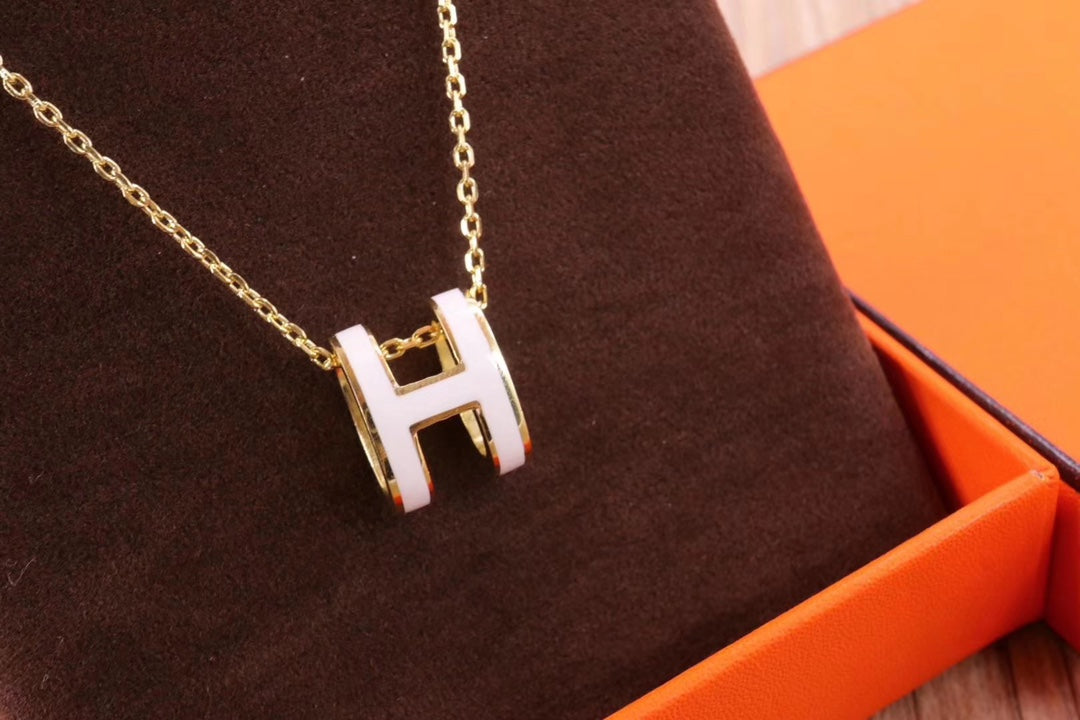 [Radiant Gem]¯HM CLIC YELLOW ENAMEL GOLD NECKLACE