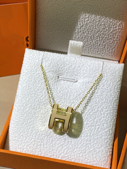 [Radiant Gem]¯HM CLIC YELLOW ENAMEL GOLD NECKLACE