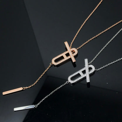 [Radiant Gem]¯HM NECKLACE PLATINUM ROSE GOLD DIAMOND