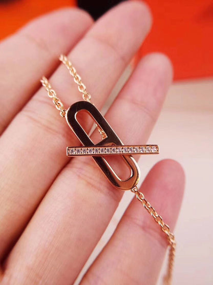 [Radiant Gem]¯HM NECKLACE PLATINUM ROSE GOLD DIAMOND