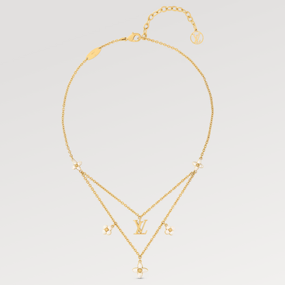 [Radiant Gem]¯FLOWERGRAM GOLD MOP DOUBLE ROW NECKLACE