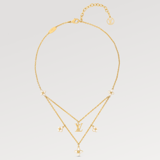 [Radiant Gem]¯FLOWERGRAM GOLD MOP DOUBLE ROW NECKLACE