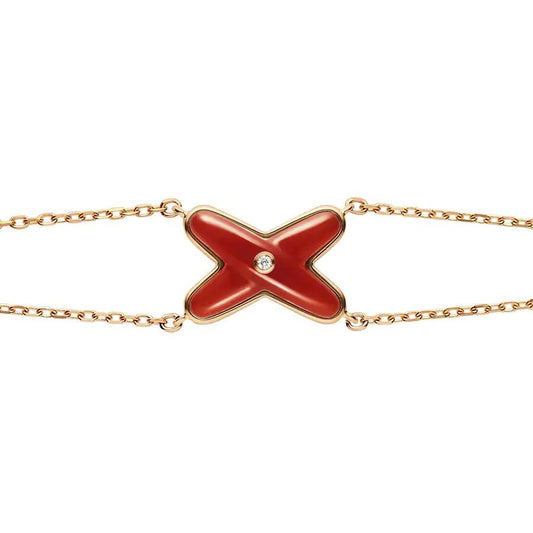 [Radiant Gem]¯JEUX BRACELET CARNELIAN PINK GOLD 1 DIAMOND
