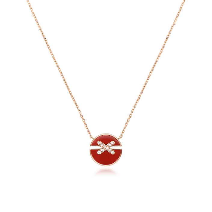 [Radiant Gem]¯JEUX DE ROSE GOLD DIAMOND NECKLACE