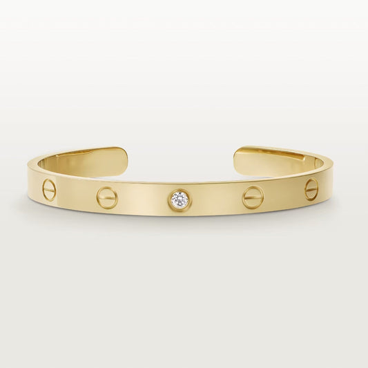 [Radiant Gem]¯LOVE BRACELET 6.1MM 1 DIAMOND OPEN CUFF