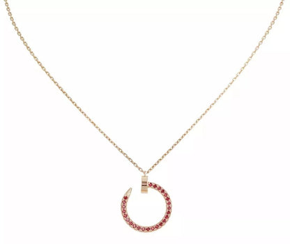 [Radiant Gem]¯JUSTE NECKLACE GOLD RED DIAMONDS