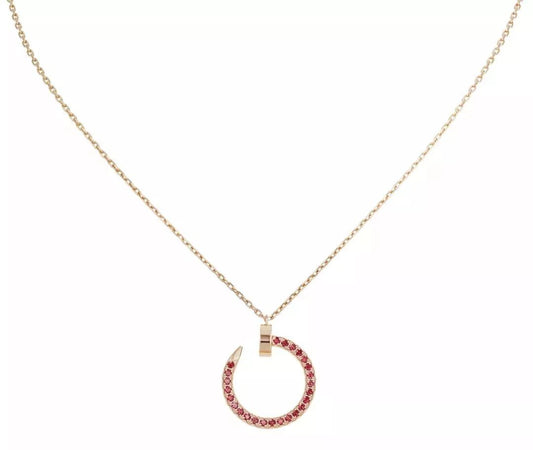 [Radiant Gem]¯JUSTE NECKLACE GOLD RED DIAMONDS