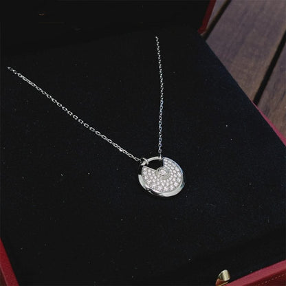 [Radiant Gem]¯AMULETTE SILVER FULL DIAMOND NECKLACE