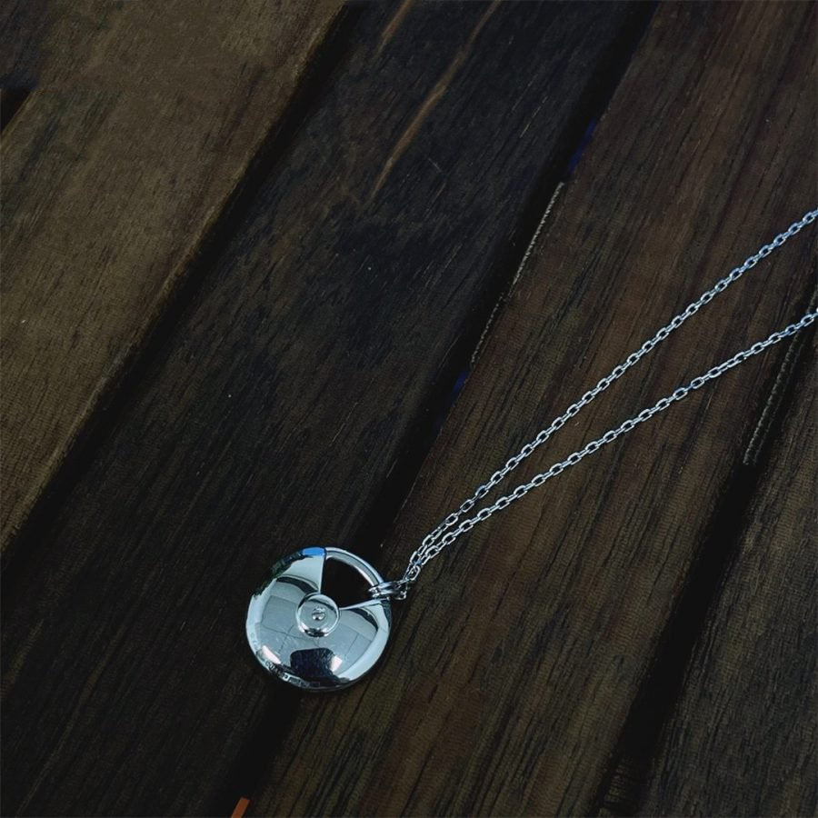 [Radiant Gem]¯AMULETTE SILVER FULL DIAMOND NECKLACE