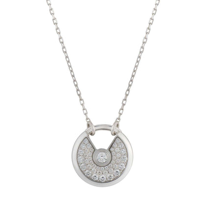 [Radiant Gem]¯AMULETTE SILVER FULL DIAMOND NECKLACE