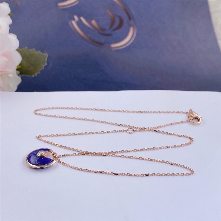 [Radiant Gem]¯AMULETTE ROSE GOLD AGATE NECKLACE