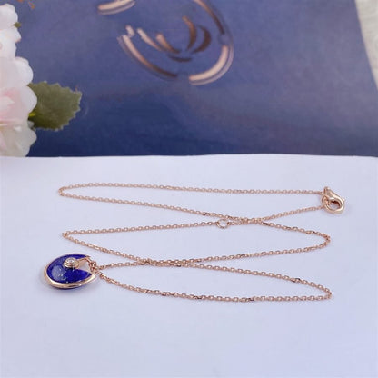 [Radiant Gem]¯AMULETTE ROSE GOLD AGATE NECKLACE
