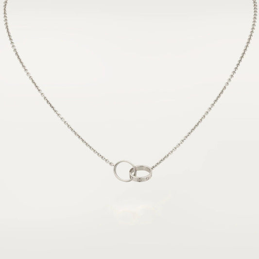 [Radiant Gem]¯LOVE NECKLACE PINK GOLD AND SILVER