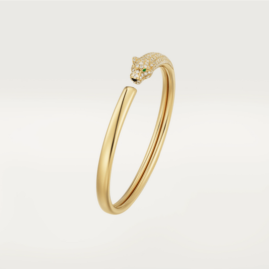 [Radiant Gem]¯PANTHERE GOLD DIAMOND OPEN BRACELET