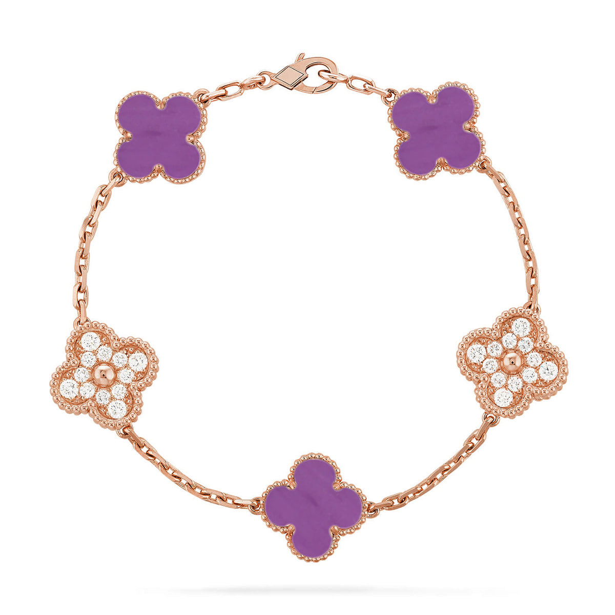 [Radiant Gem]New  CLOVER 5 MOTIF VIOLET BRACELET COLLECTION