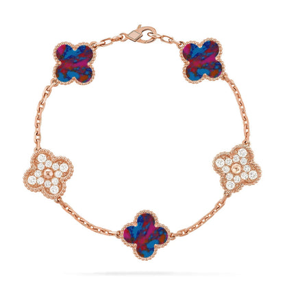 [Radiant Gem]New CLOVER 5 MOTIF COLOR GEMSTONES BRACELET COLLECTION
