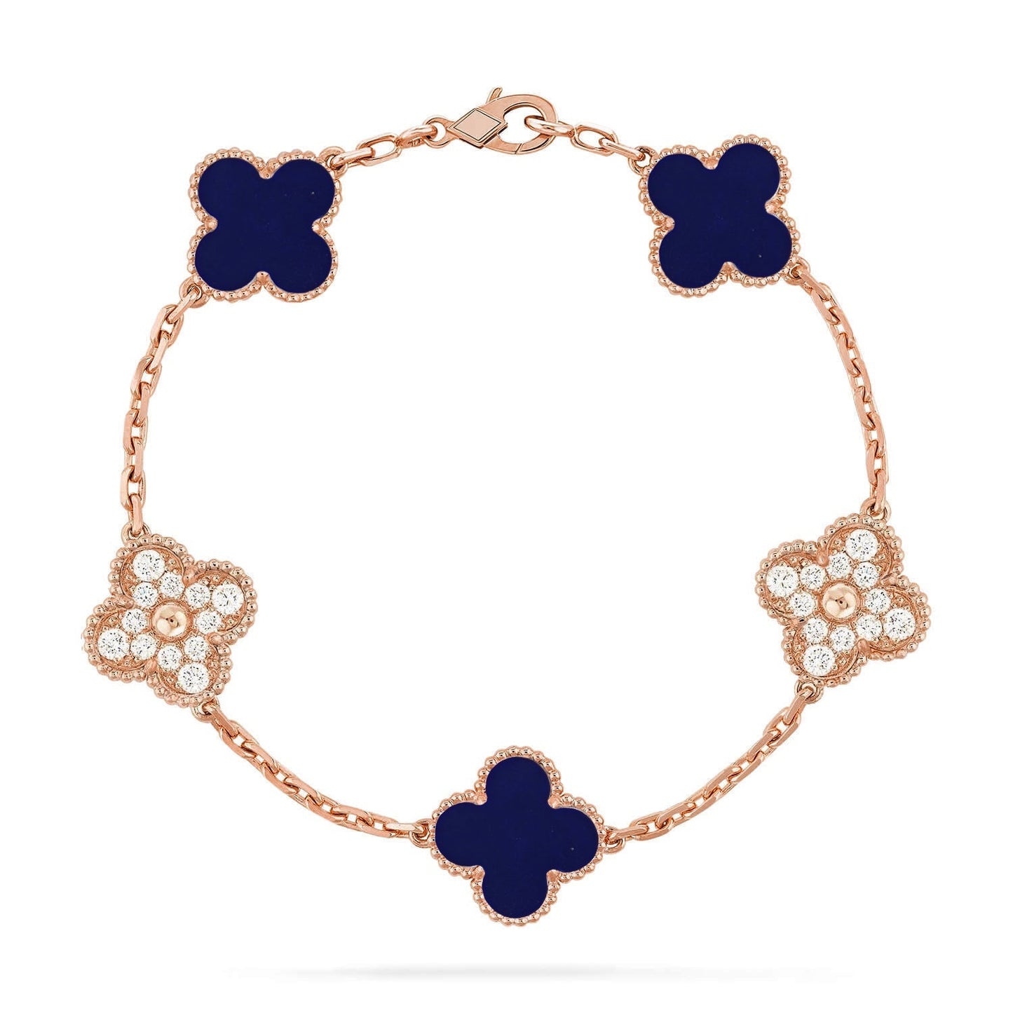 [Radiant Gem]New CLOVER 5 MOTIF LAPIS LAZULI BRACELET COLLECTION