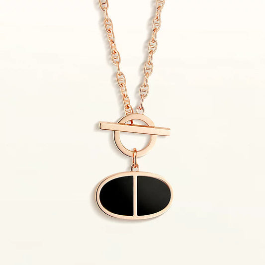 [Radiant Gem]¯CHAINE VERSO BLACK CERAMIC NECKLACE