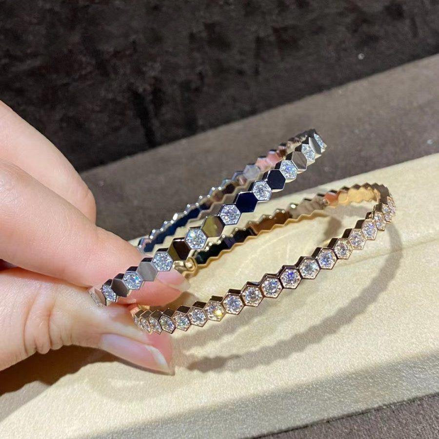 [Radiant Gem]¯BEE LOVE GOLD BRACELET FULL DIAMOND