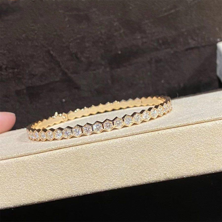 [Radiant Gem]¯BEE LOVE GOLD BRACELET FULL DIAMOND