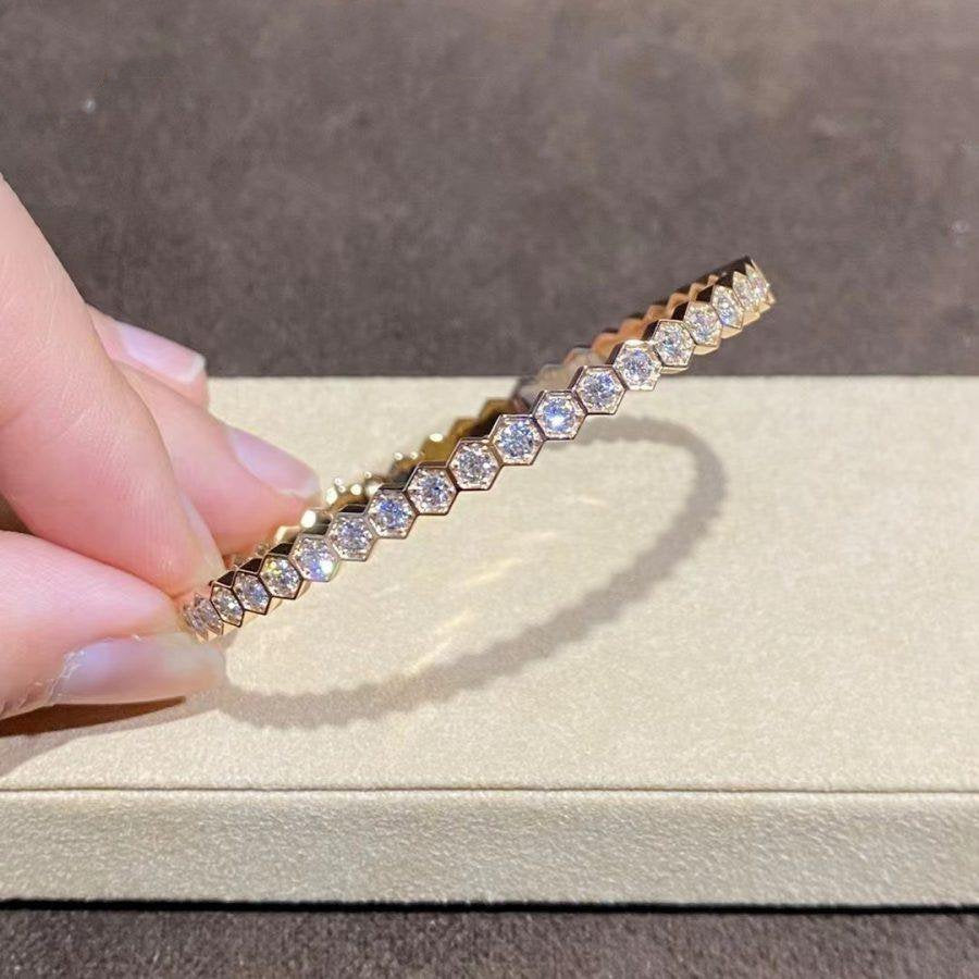 [Radiant Gem]¯BEE LOVE GOLD BRACELET FULL DIAMOND