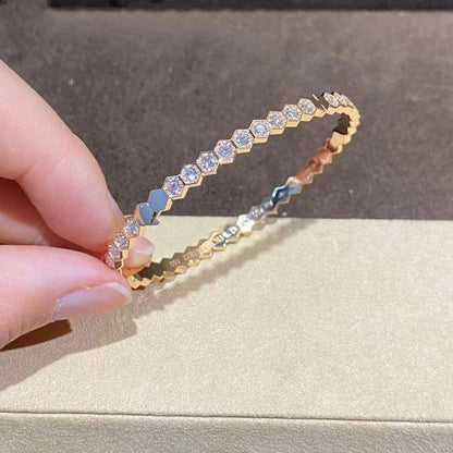 [Radiant Gem]¯BEE LOVE GOLD BRACELET FULL DIAMOND