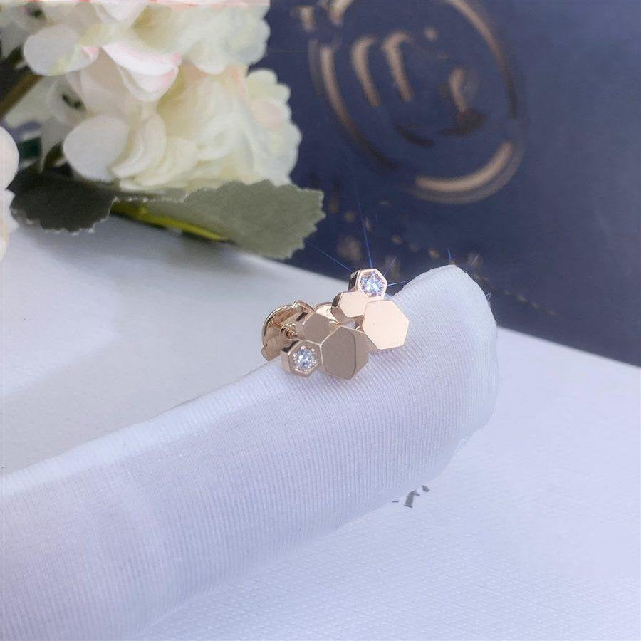 [Radiant Gem]¯BEE LOVE PINK GOLD DIAMOND EARRINGS