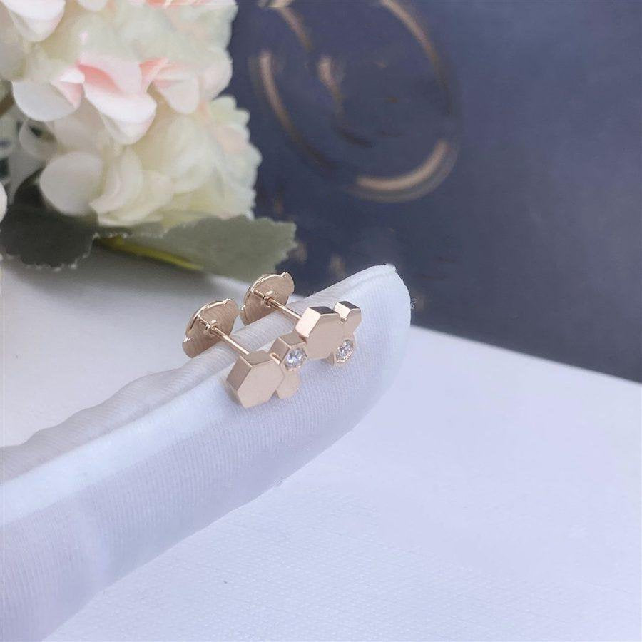 [Radiant Gem]¯BEE LOVE PINK GOLD DIAMOND EARRINGS