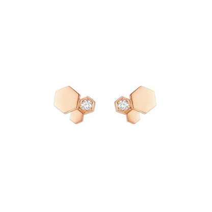 [Radiant Gem]¯BEE LOVE PINK GOLD DIAMOND EARRINGS