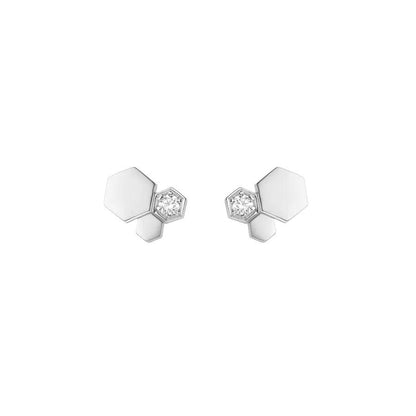 [Radiant Gem]¯BEE LOVE SILVER DIAMOND EARRINGS