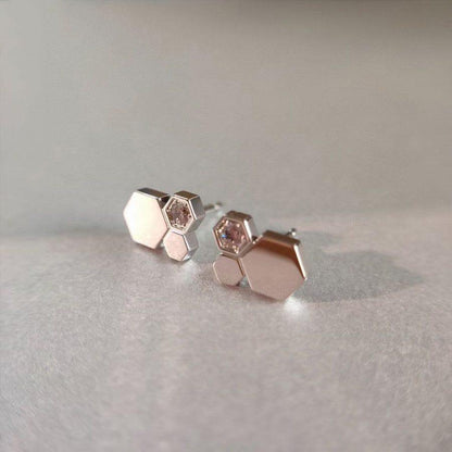 [Radiant Gem]¯BEE LOVE SILVER DIAMOND EARRINGS