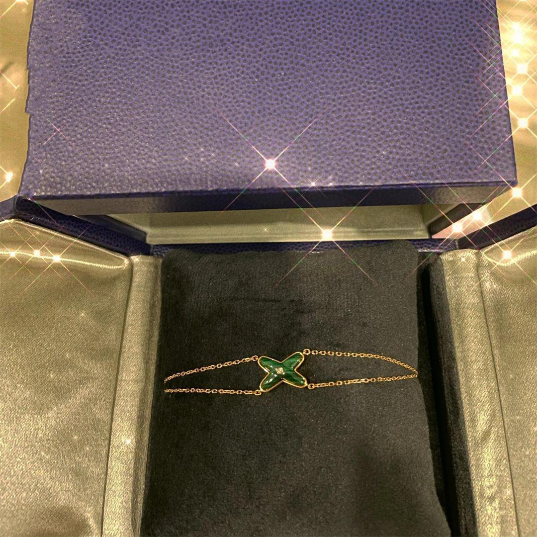 [Radiant Gem]¯JEUX BRACELET MALACHITE PINK GOLD 1 DIAMOND