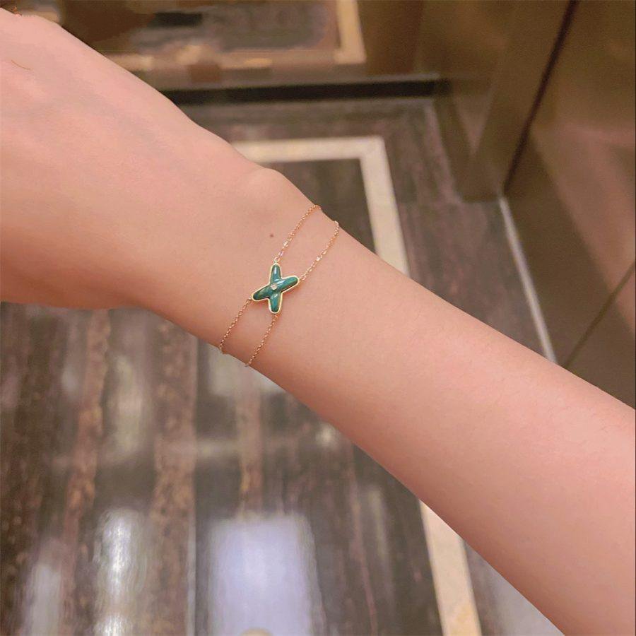 [Radiant Gem]¯JEUX BRACELET MALACHITE PINK GOLD 1 DIAMOND