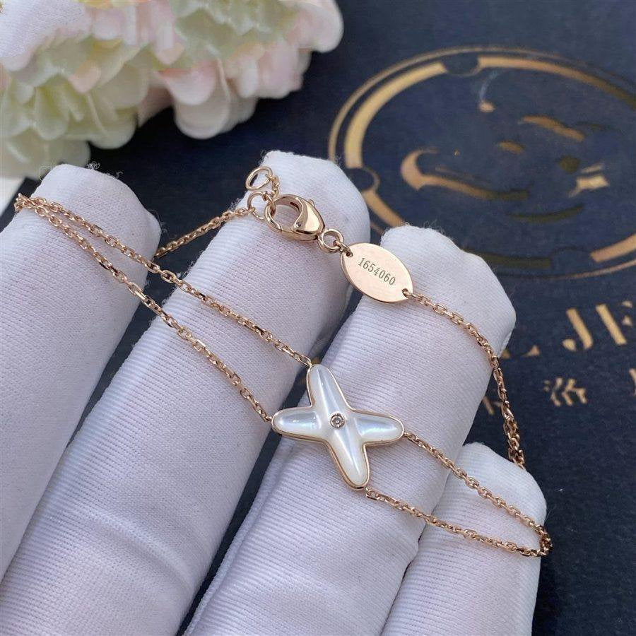 [Radiant Gem]¯JEUX BRACELET WHITE MOP PINK GOLD 1 DIAMOND